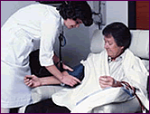 nurse with patient
